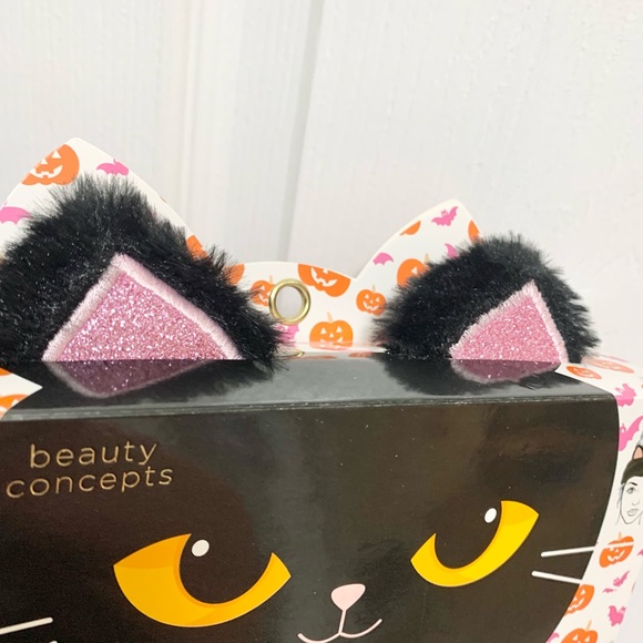 Cat Plush Spa Headband - Pink Glitter & Black - NEW - Picture 5 of 5